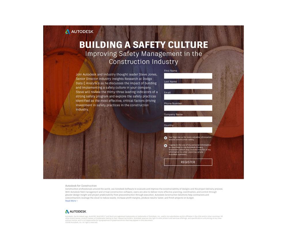 Autodesk Construction Landing Page Preview