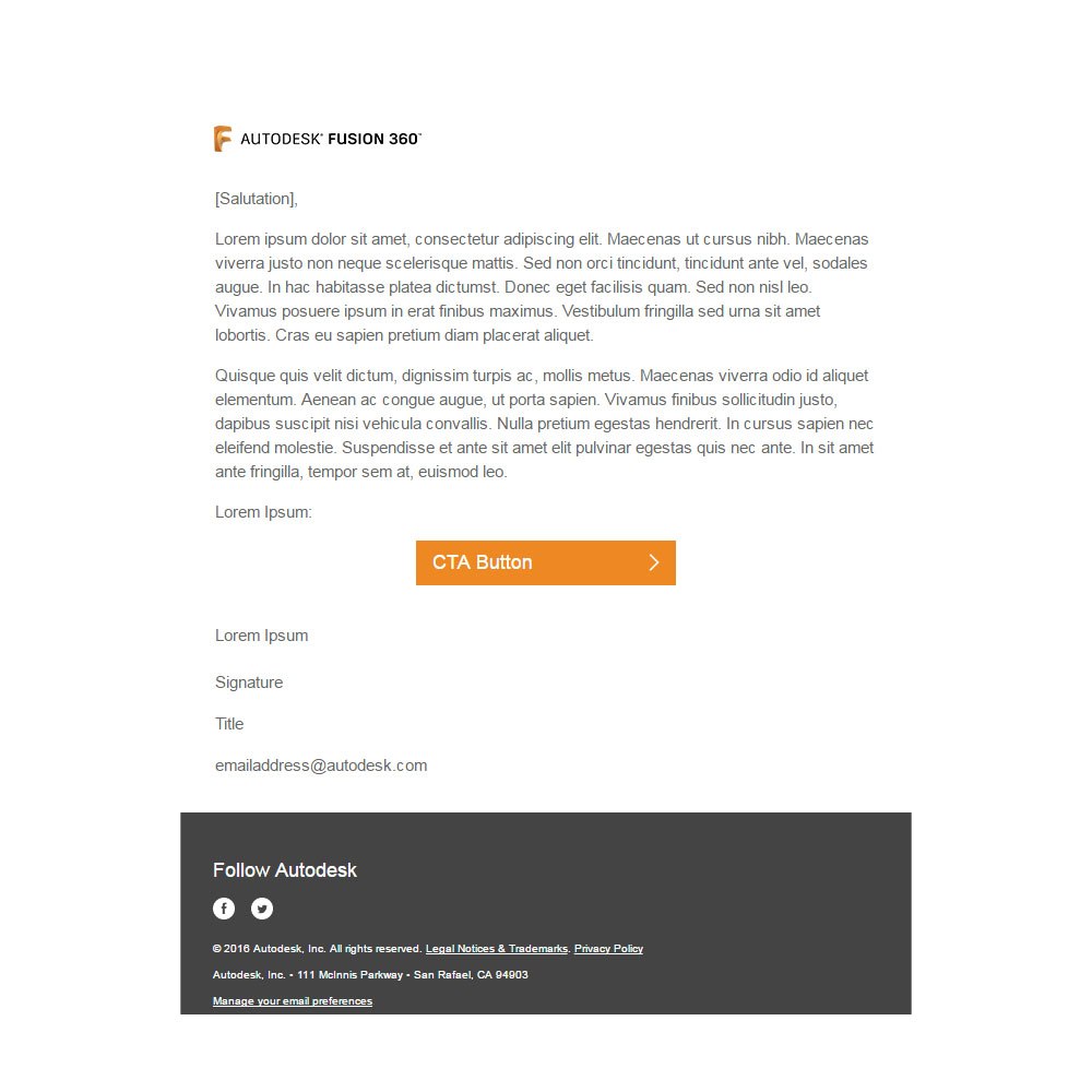 Autodesk Fusion 360 Letterhead Preview