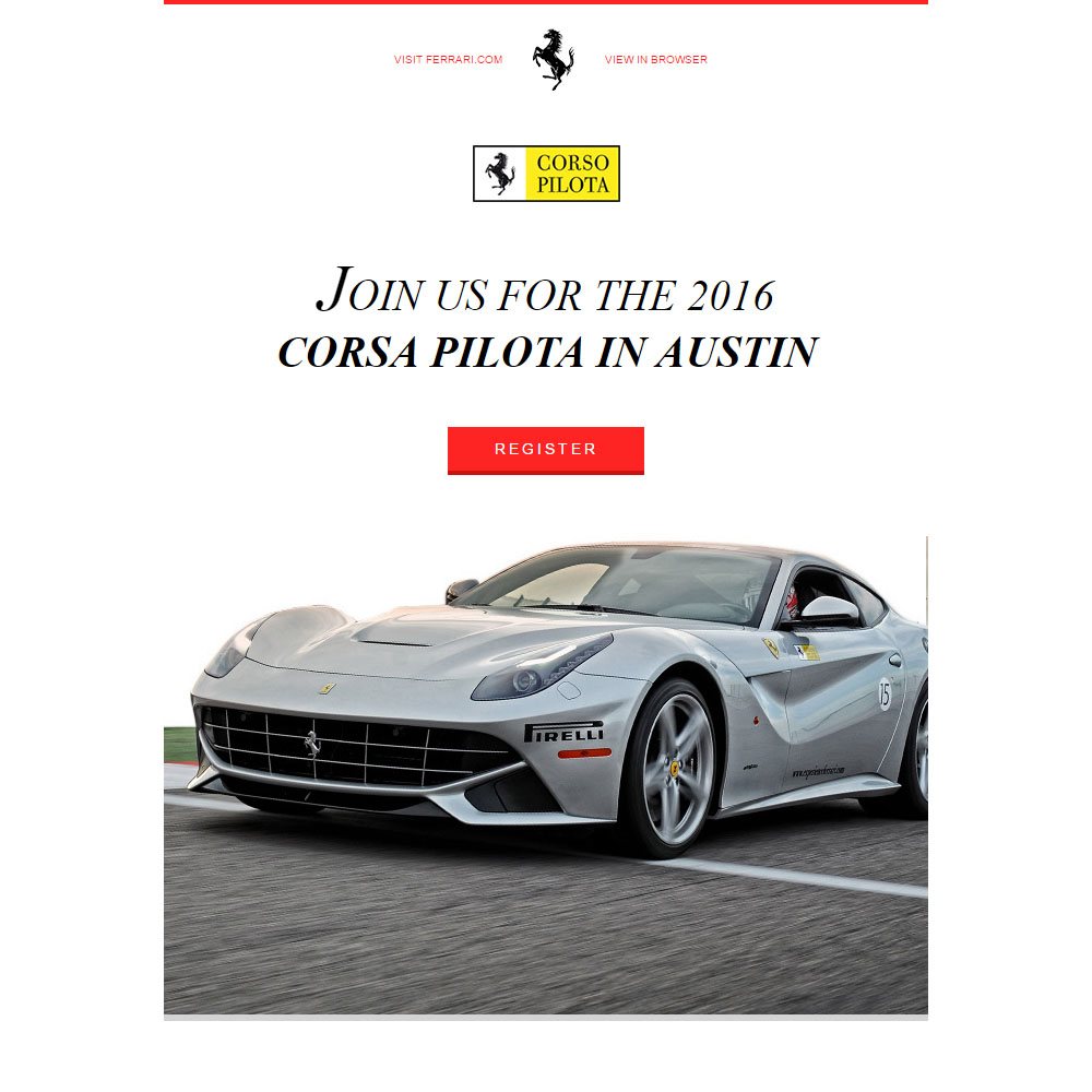 Ferrari Corsa Pilota Preview