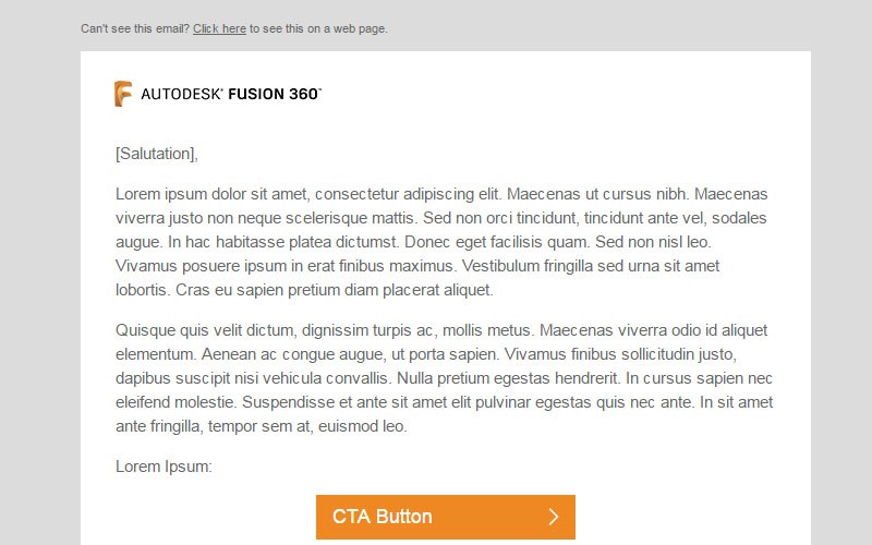 Autodesk Fusion 360 Letterhead Email