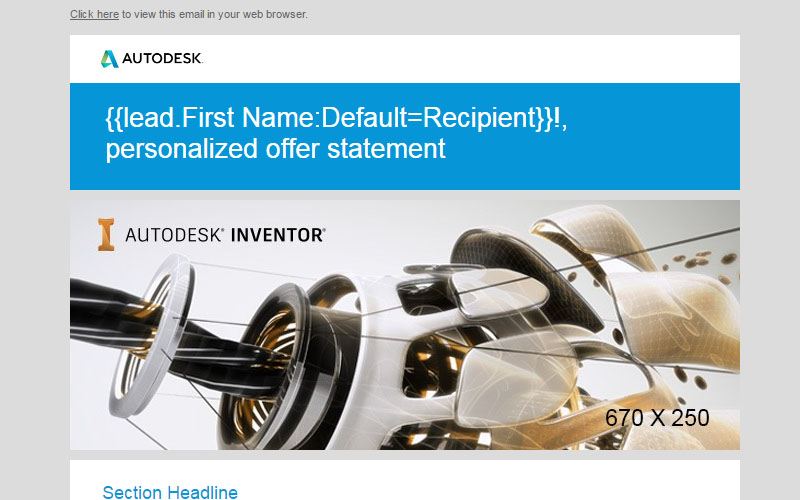 Autodesk Wireframe Email Iterations